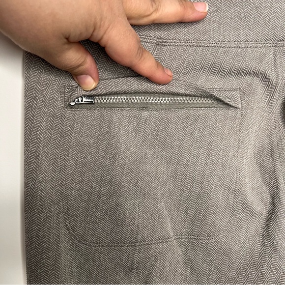 Athleta Delancey Herringbone Tight Tan High-Waisted Leggings size large - Picture 7 of 13